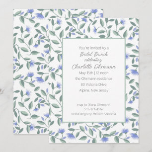 Lavendel und Sage Green Floral Brautparty Einladung
