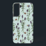 Lavendel und Schmetterlinge auf Meerglas Samsung Galaxy Hülle<br><div class="desc">Handgemalte Wasserfarbe und Farbmuster mit Lavendel und Schmetterlingen</div>