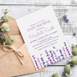 Lavendel- und Schmetterlingswaage Einladung<br><div class="desc">Aquarellmaler rosa-lila Lavendel und Line Art Schmetterling Baby Dusche Einladung. Perfekt für Frühling,  Sommer und Herbst Babyduschen</div>