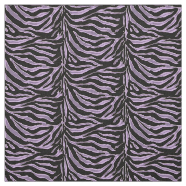 Lavendel-und schwarzer Zebra-Tierdruck-Gewebe Stoff (Muster)