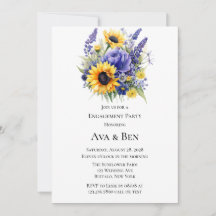 Lavendel- und Sonnenblumen-Engagement-Partei