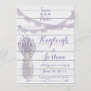 Lavendel und Spitzen-Kollektion Save The Date