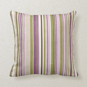 Lavendel und weises gestreiftes Wurfs-Kissen Kissen