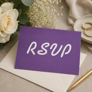 Lavendel- und Weiß-Hochzeits-RSVP-Karte Einladungspostkarte