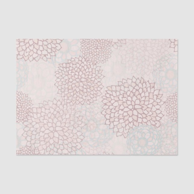 Lavendel und Weiße Blume Burst Seidenpapier (Vorderseite)