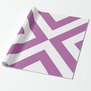 Lavendel und weiße Chevronen Geschenkpapier