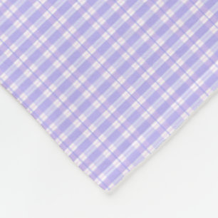 Lavendel und weiße karierte PastellFleece-Decke Fleecedecke