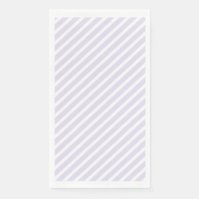 Lavendel und weißes, diagonal gestreiftes Muster Serviette (Vorderseite)