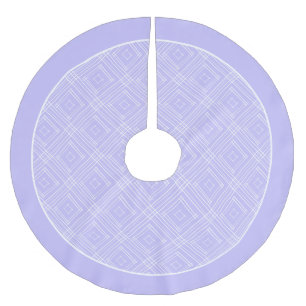Lavendel- und White Boho Diamond-Muster Polyester Weihnachtsbaumdecke