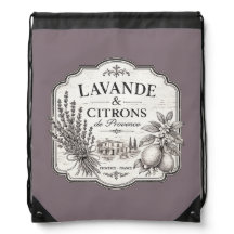 Lavendel und Zitronen Kordelzugbeutel 