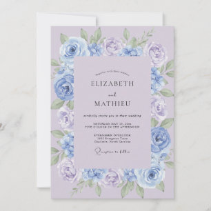 Lavendel Verzauberte Botanische Hochzeit Einladung