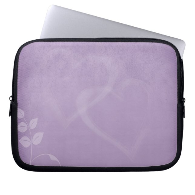 Lavendel Vintag Laptopschutzhülle (Vorderseite)
