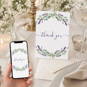 Lavendel violet Blume danke Karte