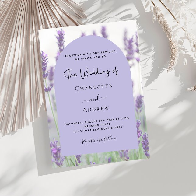 Lavendel-Violett-Hochzeit Einladung (Von Creator hochgeladen)
