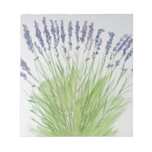 Lavendel violette Blüten Blumenkräuter Aquarell Notizblock