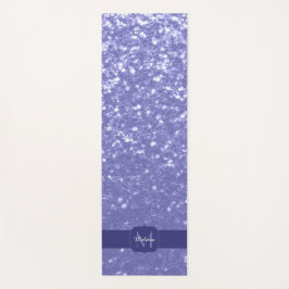 Lavendel violette Glitzern Glitzer bling Monogram Yogamatte