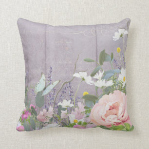 Lavendel-violetter französischer Vintager Kissen