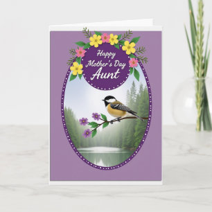 Lavendel-Vogel-Muttertagskarte Karte