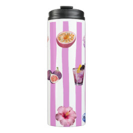 Lavendel-Wasserfarben-Botanik-Muster Thermosbecher