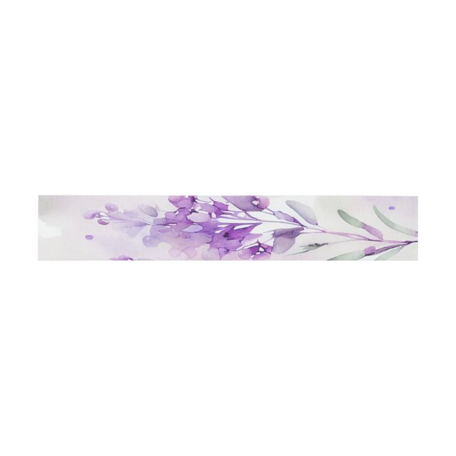 Lavendel Wasserfarben-Seife-Etikett rund Einladungsbanderole (Flach)