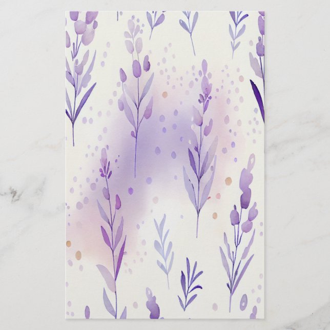 Lavendel Watercolor Soap Wrap Paper Sheet (Vorderseite)