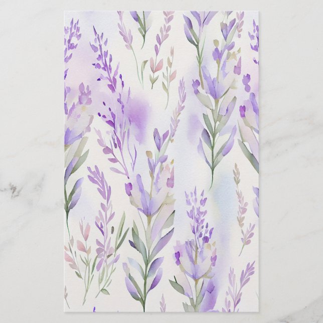 Lavendel Watercolor Soap Wrap Paper Sheet (Vorderseite)