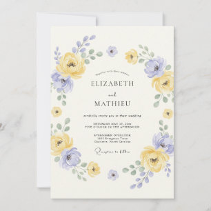 Lavendel-Weiche-Wiesen-Hochzeit Einladung