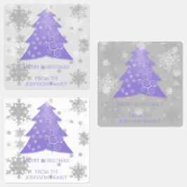 Lavendel Weihnachtsbaum Backlabel Etiketten
