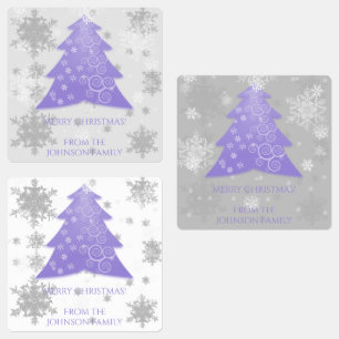 Lavendel Weihnachtsbaum Backlabel Etiketten