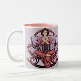 Lavendel-Wein-Bekräftigungs-Meditations-Tasse Zweifarbige Tasse
