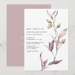 Lavendel Weintrauben Hochzeit Einladung