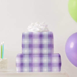 Lavendel Weiß Pastell Kariert Streifen Plaid Muste Geschenkpapier
