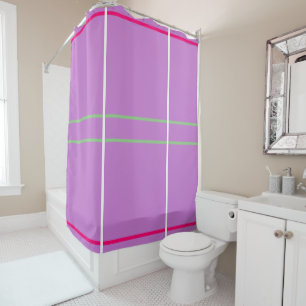 Lavendel Weiß Pink Grün Geometrisch Duschvorhang