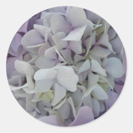 Lavendel/Weiße Hydrangea-Aufkleber Runder Aufkleber