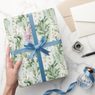 Lavendel Weiße Rittersporn Blumen Braut Dusche Geschenkpapier