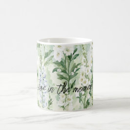 Lavendel-weiße Rittersporn-Blüten Kaffeetasse