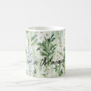 Lavendel-weiße Rittersporn-Blüten Kaffeetasse
