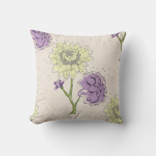 Lavendel & White Blossoms Kissen