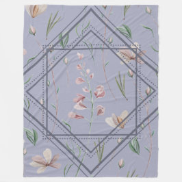 Lavendel-Wiesenrahmen Fleecedecke