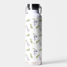 Lavendel-Wildblumen-Aquarell-Blumenmuster 