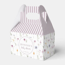 Lavendel Wildblumen Babydusche Bonbons Geschenkdos