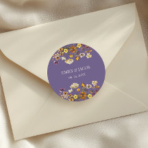 Lavendel-Wildblumen-Boho-Hochzeit 