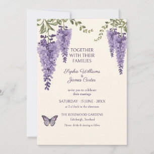 Lavendel Wisteria Schmetterling Provence Hochzeit Einladung