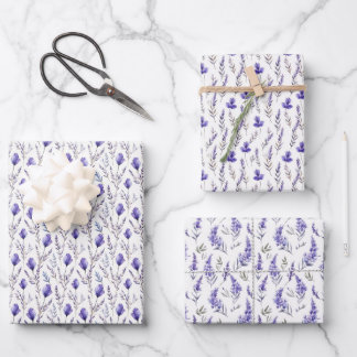 Lavendel-Wrapping Paper Lavendel-Blume Geschenkpapier Set