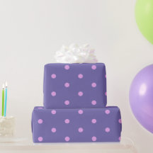 Lavendel Wrapping Paper mit rosa Polka Dots