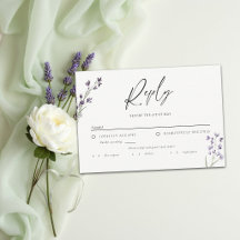 Lavendel Zartes Wasserfarben Elegantes Hochzeitses