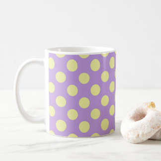 Lavendel-Zitronen-Polka-Punkte Kaffeetasse