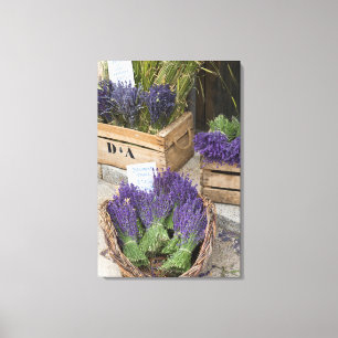 Lavendel zum Verkauf, Provence, Frankreich Leinwanddruck
