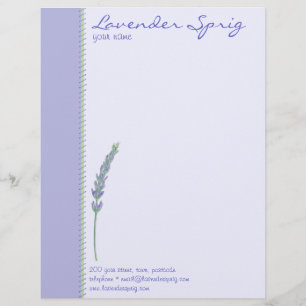 Lavendel-Zweigs Briefkopf