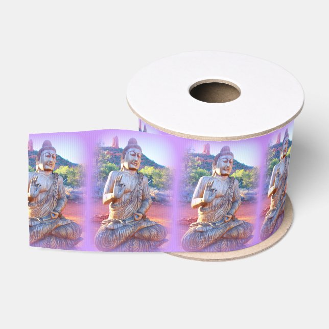 Lavendelaura buddhas ripsband (Spule)